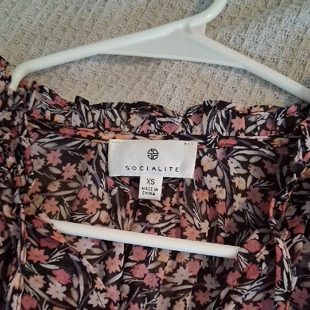 Socialite Floral Dress - Pink and Black